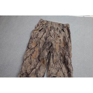 Camo Rain Pants Mens 32x30 Brown Camo Hunting Elastic Waist Mesh Lined Warm